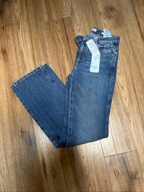 Guess Women's Medium Blue Straight-Leg Jeans
